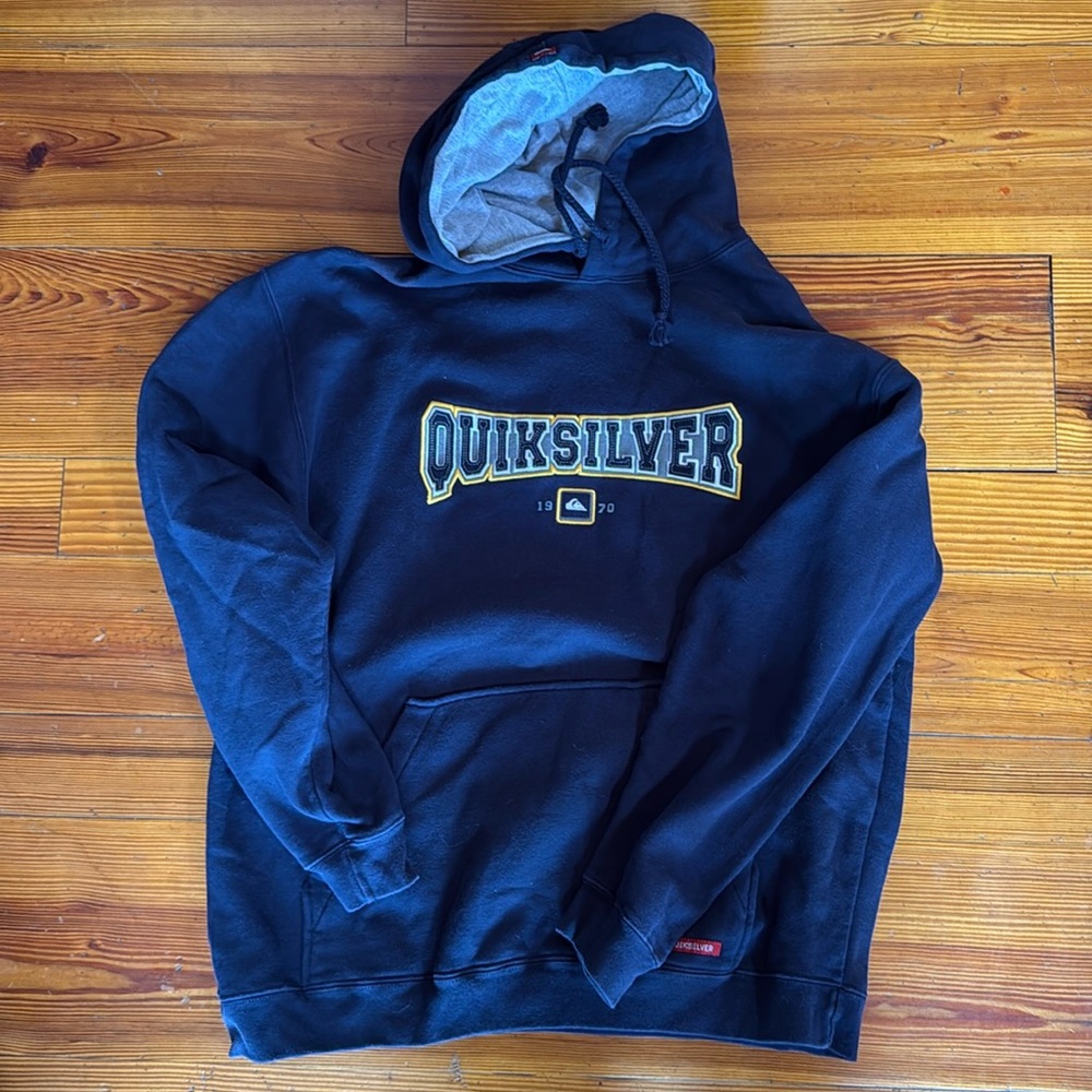 Quicksilver Men’s Heavyweight Hooded Sweatshirt Vintage Y2K